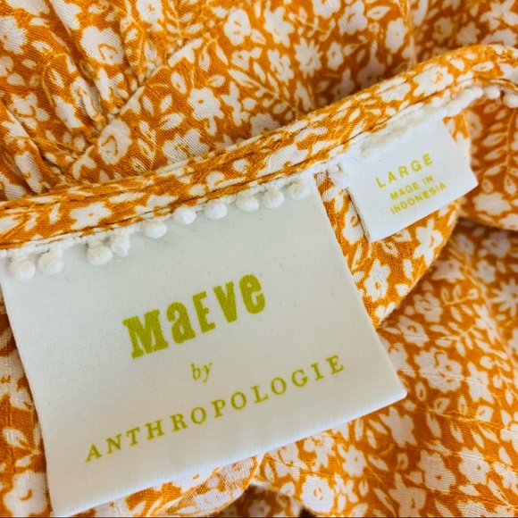 Anthropologie Maeve Floral Button Down Top Large - Picture 13 of 15
